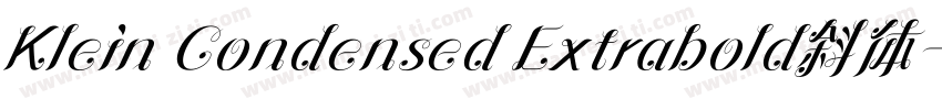 Klein Condensed Extrabold斜体字体转换